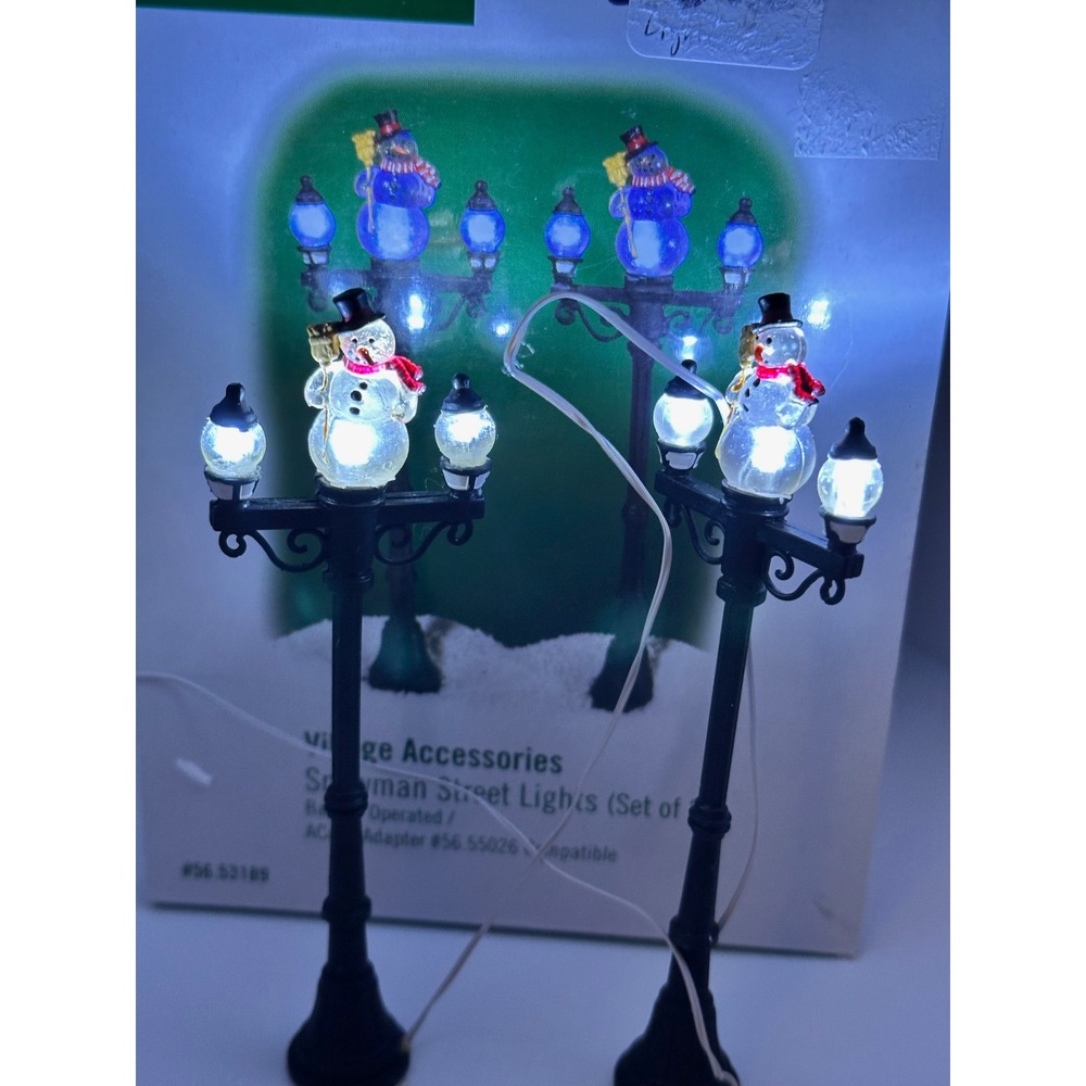 Department 56 Snowman Street Lights Set of 2 Village Accessories 56.53189